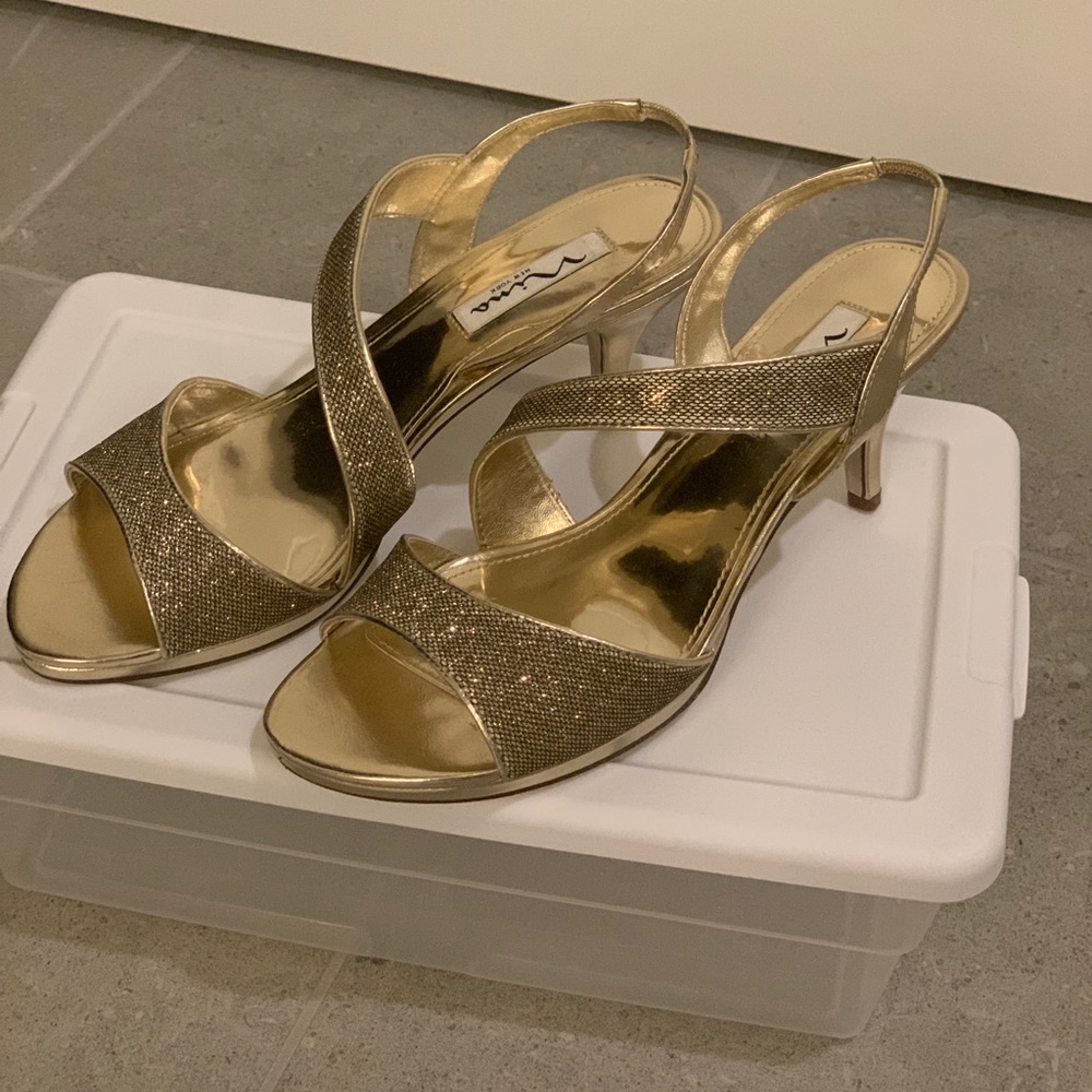 Nina Marie New York Gold Heels
